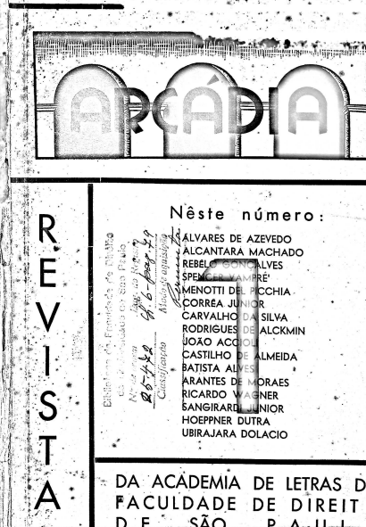 Capa de uma edição histórica da Arcádia